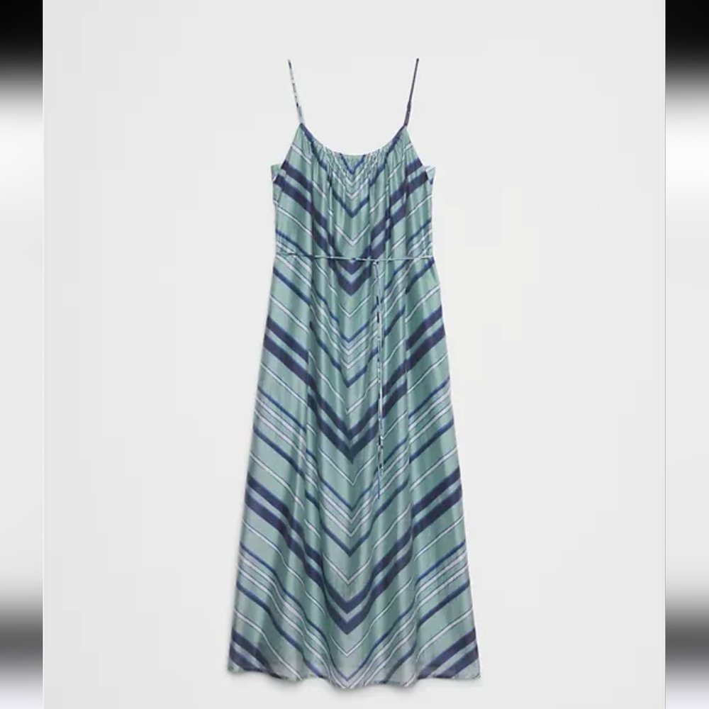 Banana Republic Tie-waist Organza Maxi Dress